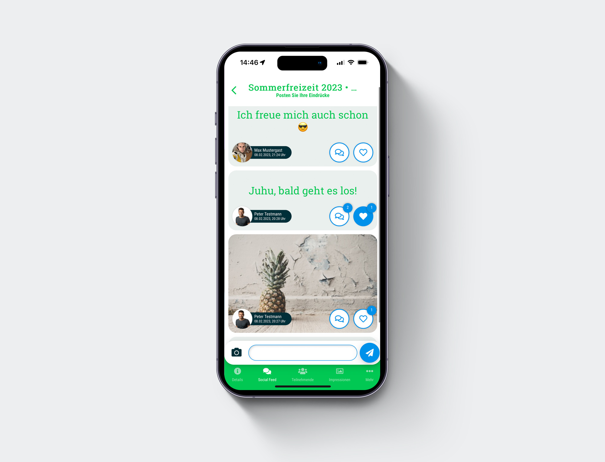 Post, like & comment • SocialWall