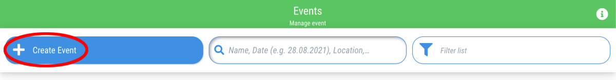 1. Create event - 