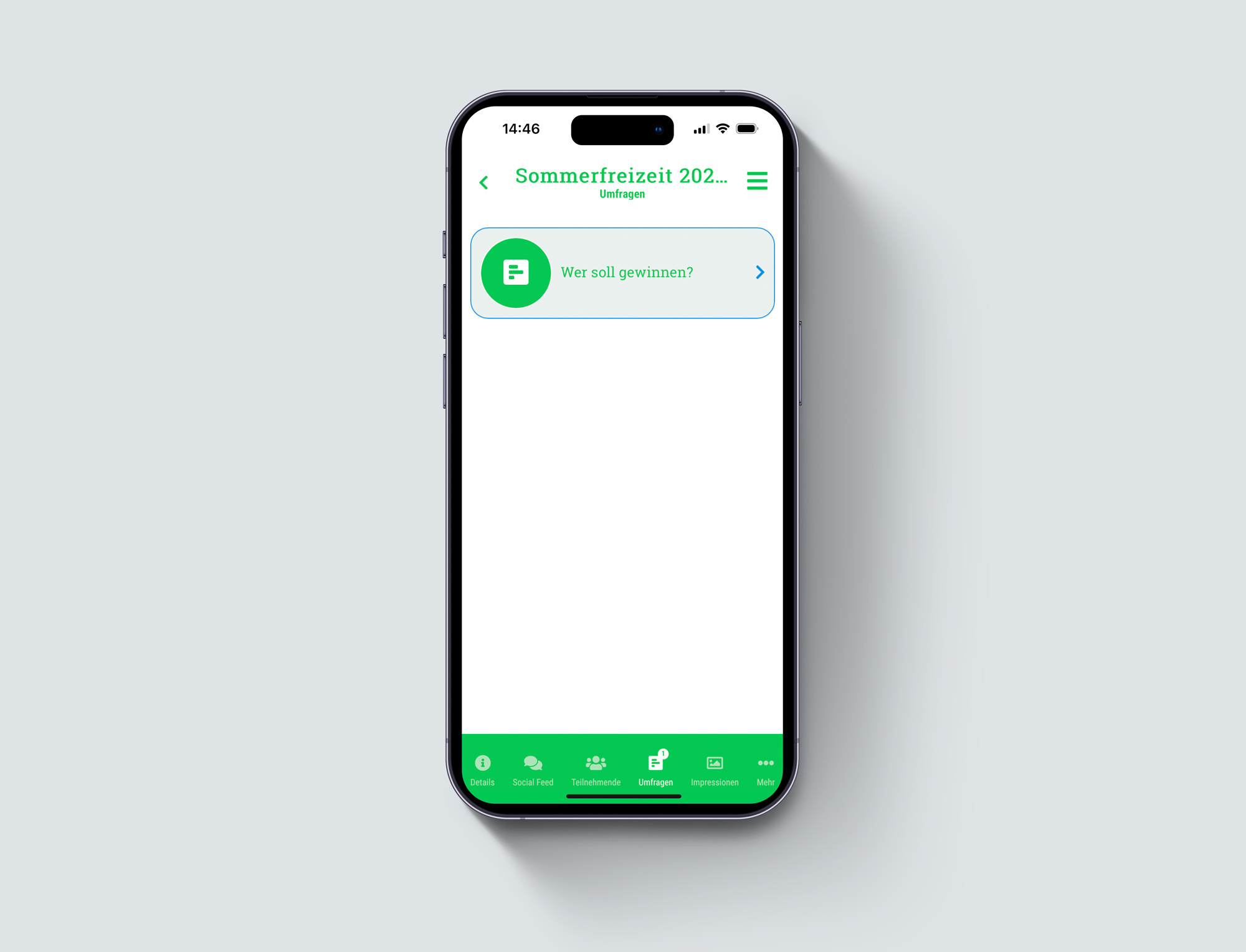 View surveys directly in the app and participate immediately • Surveys