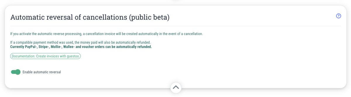 Automatic reversal of cancellations - 