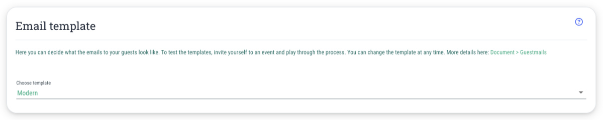 Email template - (Basic subscription and higher)