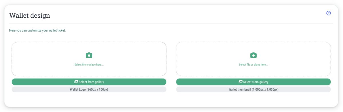 Wallet design - (Pro subscription and higher)