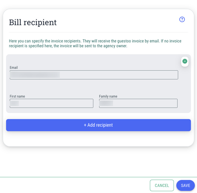 Bill recipient - 
