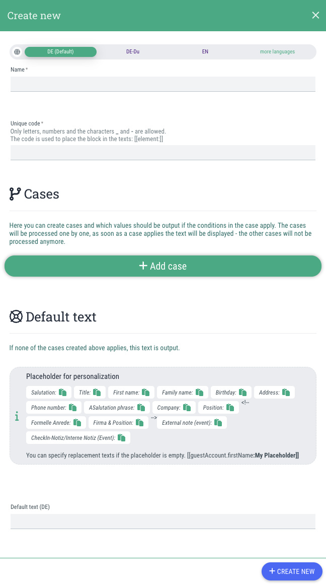 Create dynamic personalization - 
