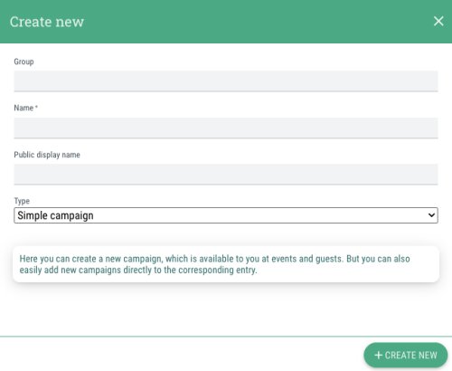 Create new campaign