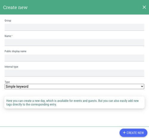 Create new keyword