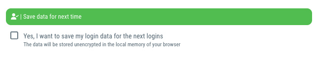 How can I hide the “Save data for next time” section in the registration form? - 