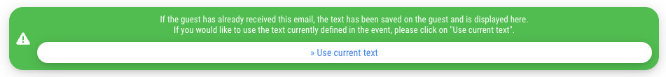 Why is an old text used when resending an invitation? - 