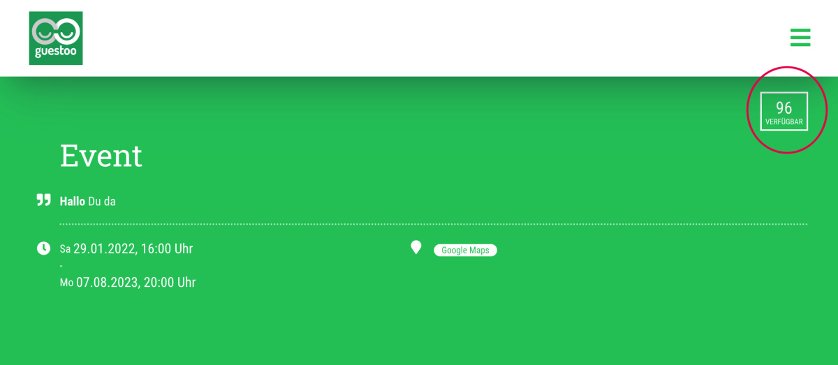 How can I hide the free / available spots on the event page? - 