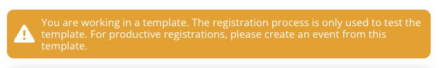 Why does it say on my event site that the event is a template? - 
