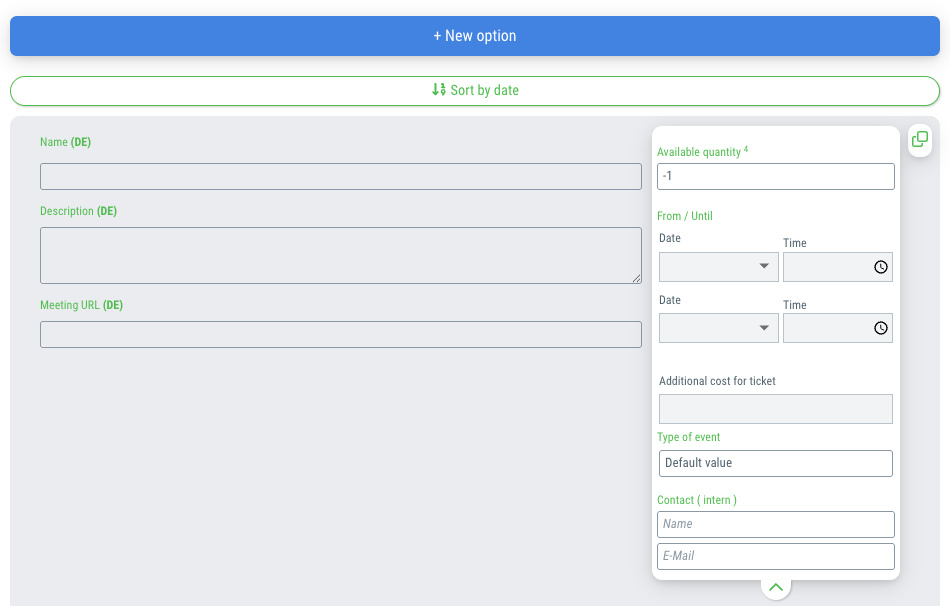 Timeslots / Smart selection list - 
