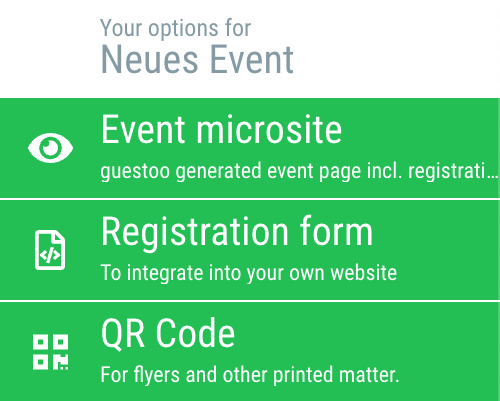 10. Registration via event microsite, form or QR code - 