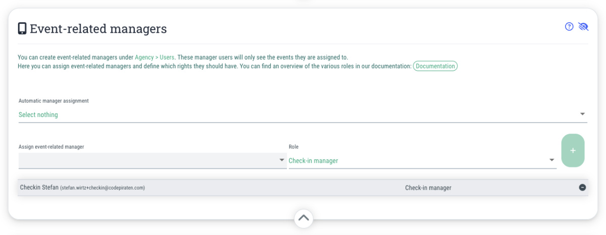 Assign event-related managers - What roles are available for event-related managers and how you assign them