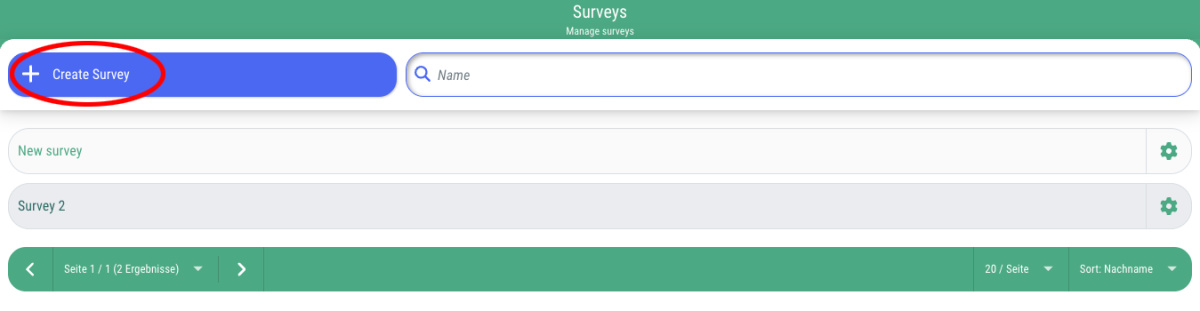 Create survey - 