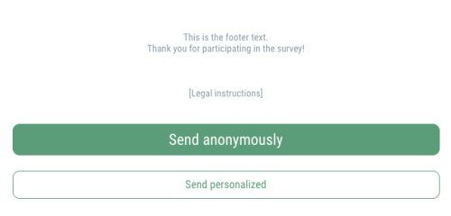 Example: Footer text & legal information